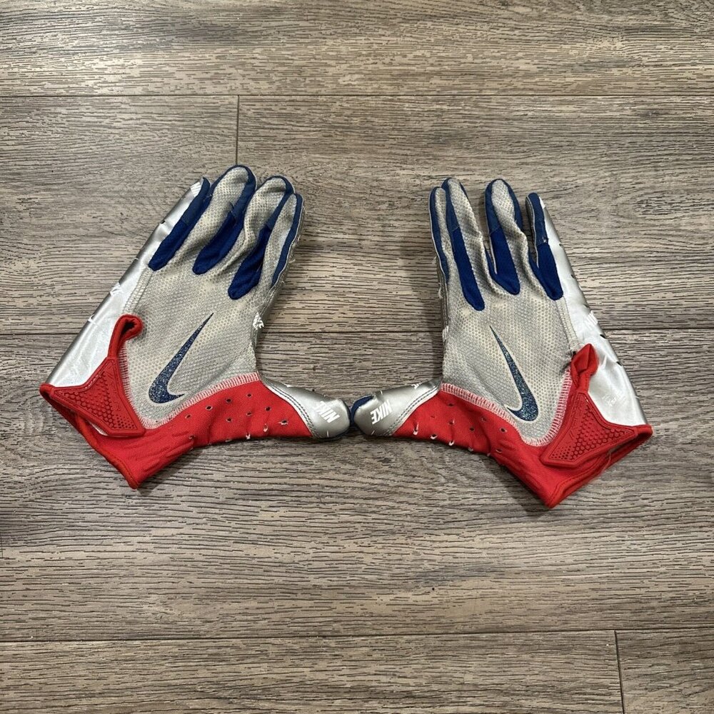Nike Vapor Jet 7.0 Energy Football Gloves 1009081 137 MD Youth Medium Silver Red